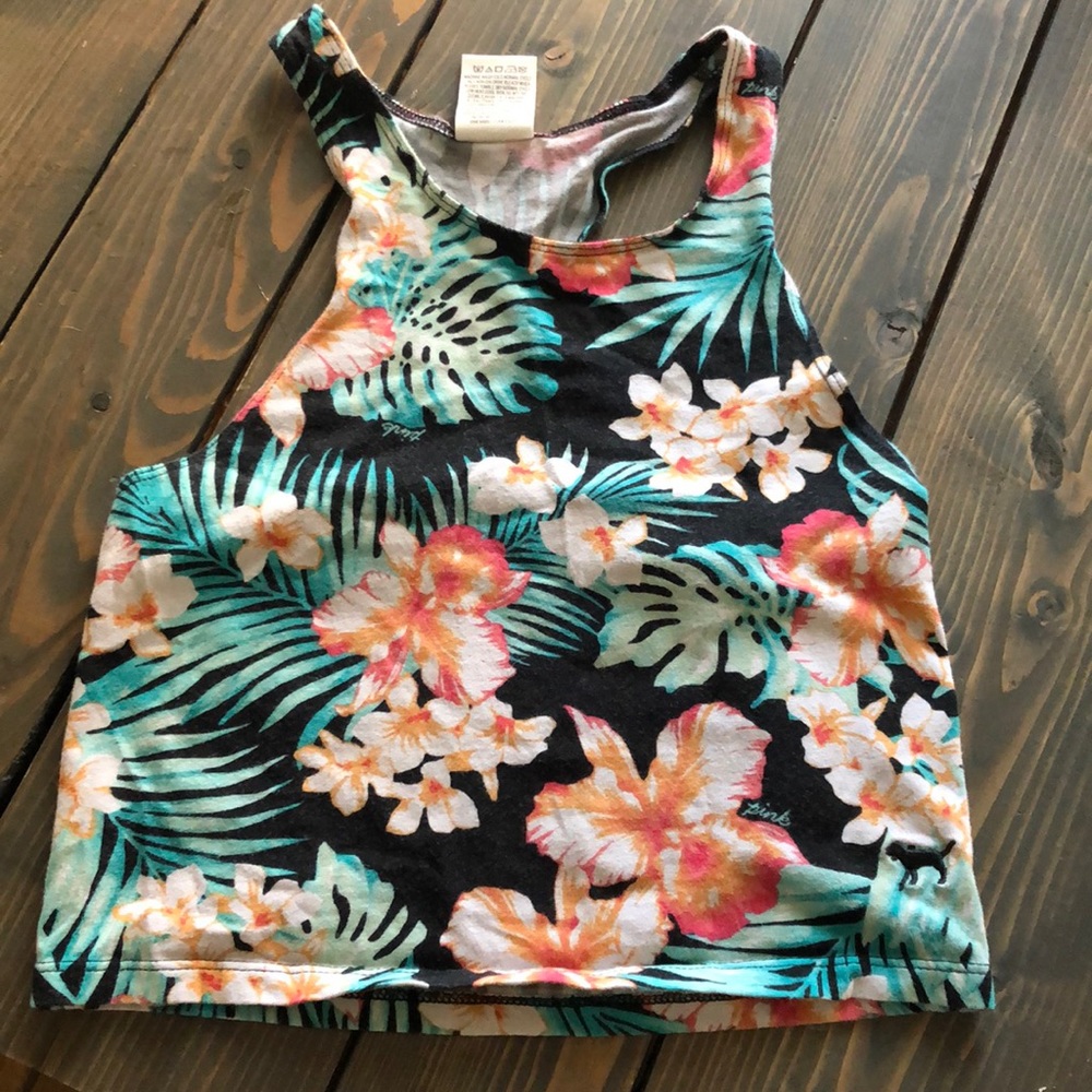 PINK VS Floral Crop Top Size XS